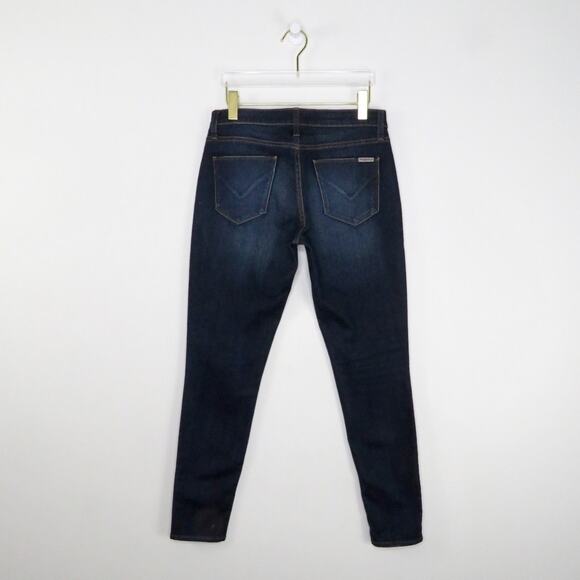 Hudson Jeans Natalie Super Skinny Jeans Dark Wash Mid Rise Designer Jeans 27 - Picture 4 of 9